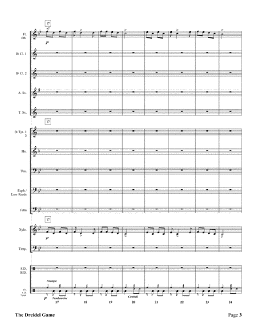 The Dreidel Game Concert Band scores gallery preview page 4