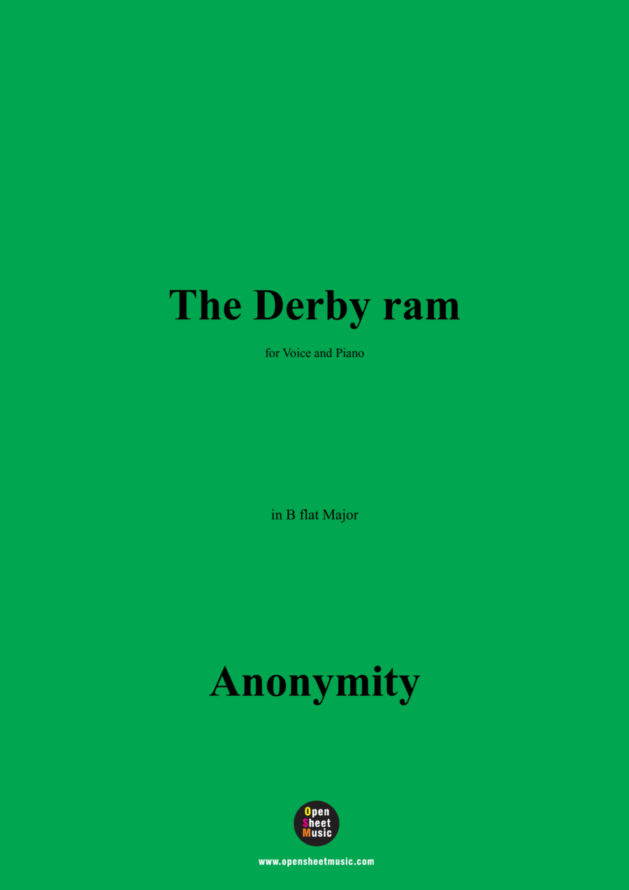 Anonymous-The Derby ram,in B flat Major Voice scores gallery preview page 1