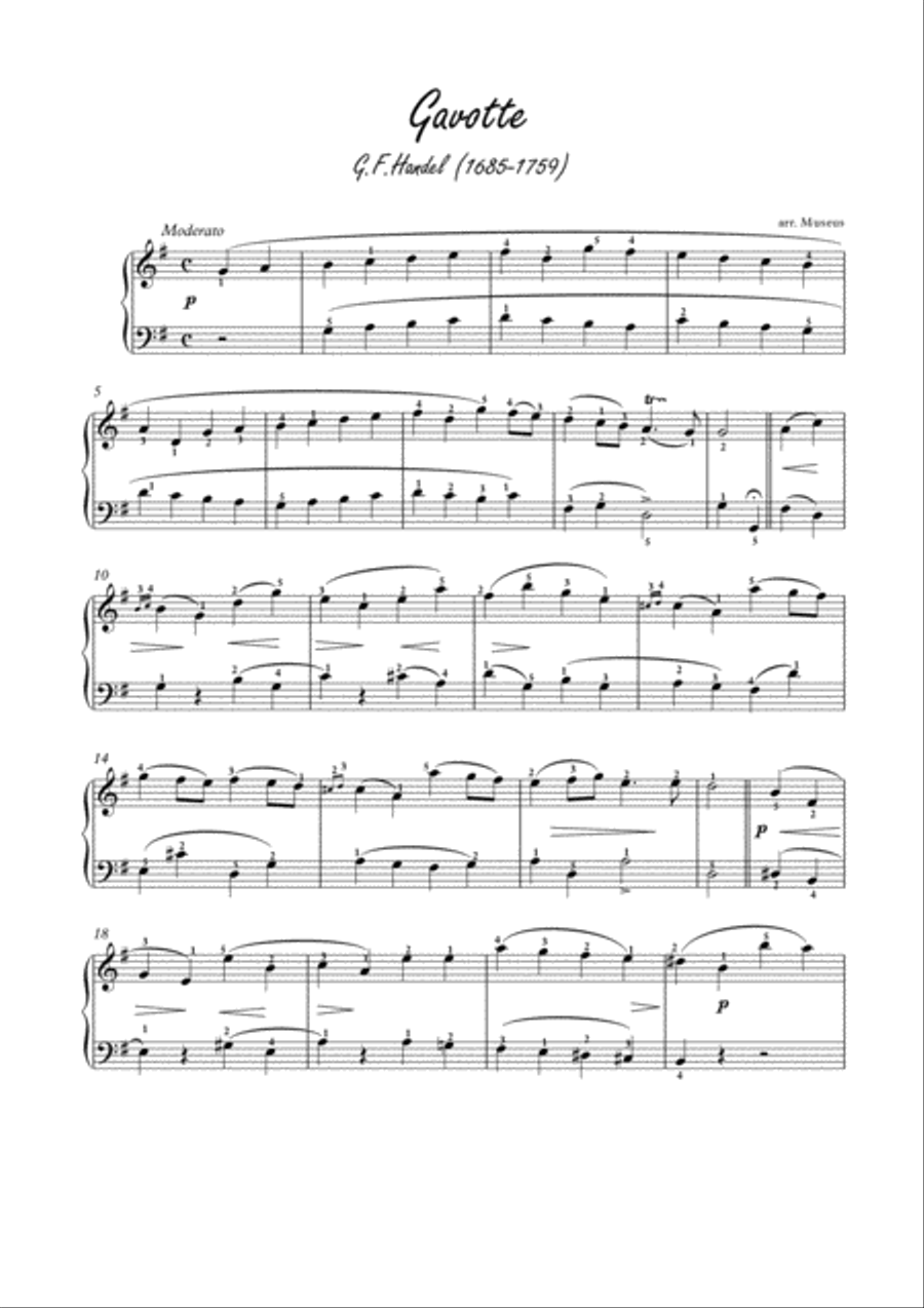 Masterpieces for easy piano 7 by C.Weber and G. Haendel. Easy Piano scores gallery preview page 2
