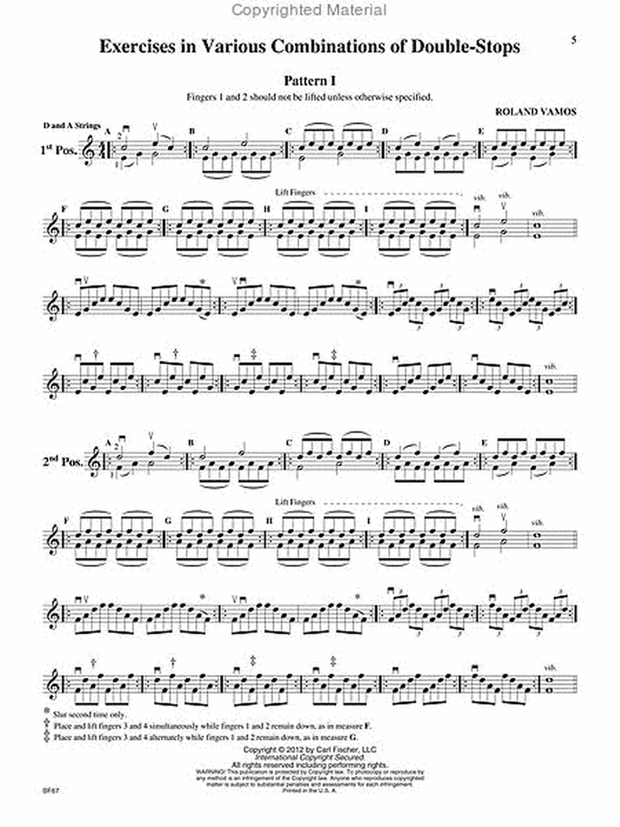 Exercises for the Violin in Various Combinations of Double-Stops