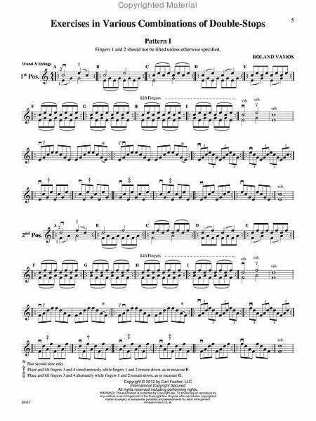 Exercises for the Violin in Various Combinations of Double-Stops