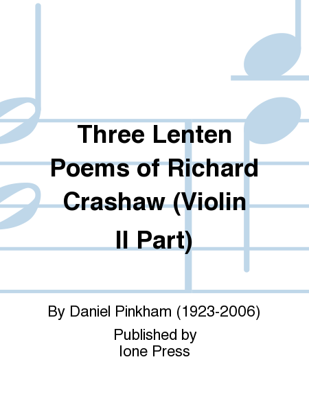 Three Lenten Poems of Richard Crashaw (Violin II Part)