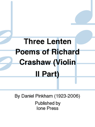 Three Lenten Poems of Richard Crashaw (Violin II Part)