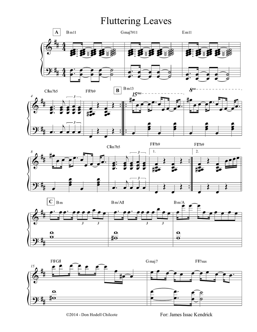 Fluttering Leaves Harpsichord scores gallery preview page 2
