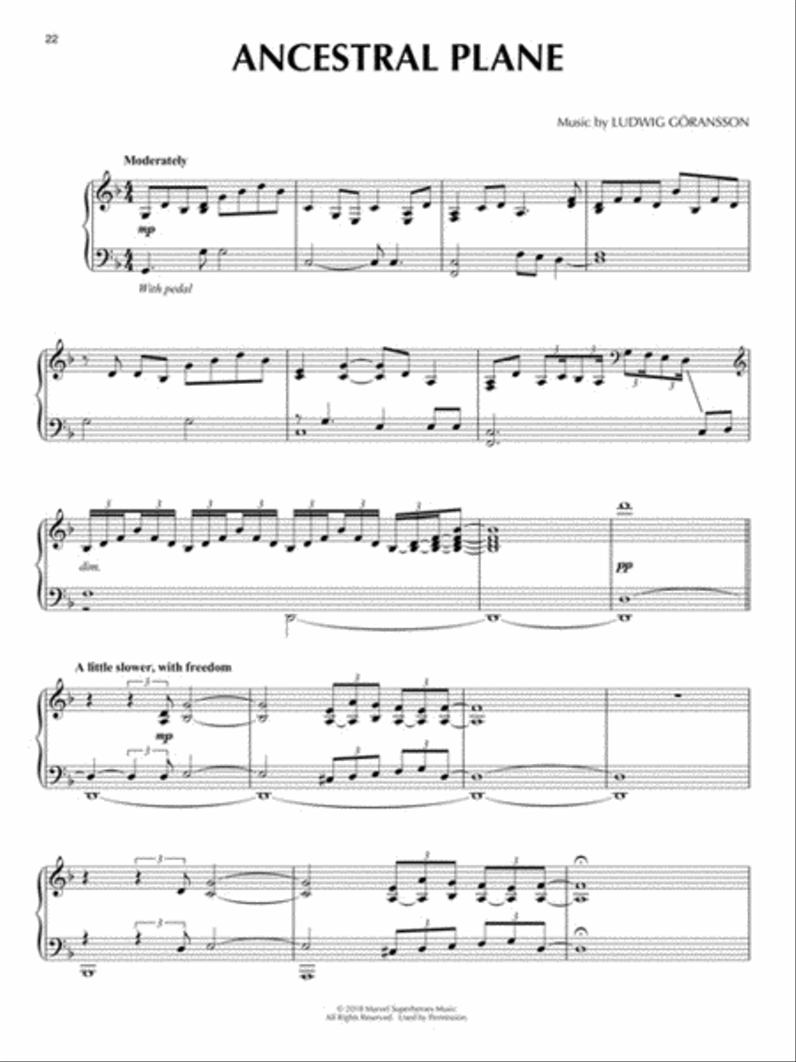 Black Panther Piano Solo scores gallery preview page 5