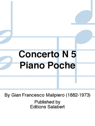 Concerto N 5 Piano Poche