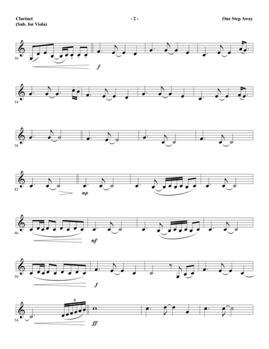 One Step Away - Clarinet (sub Viola)