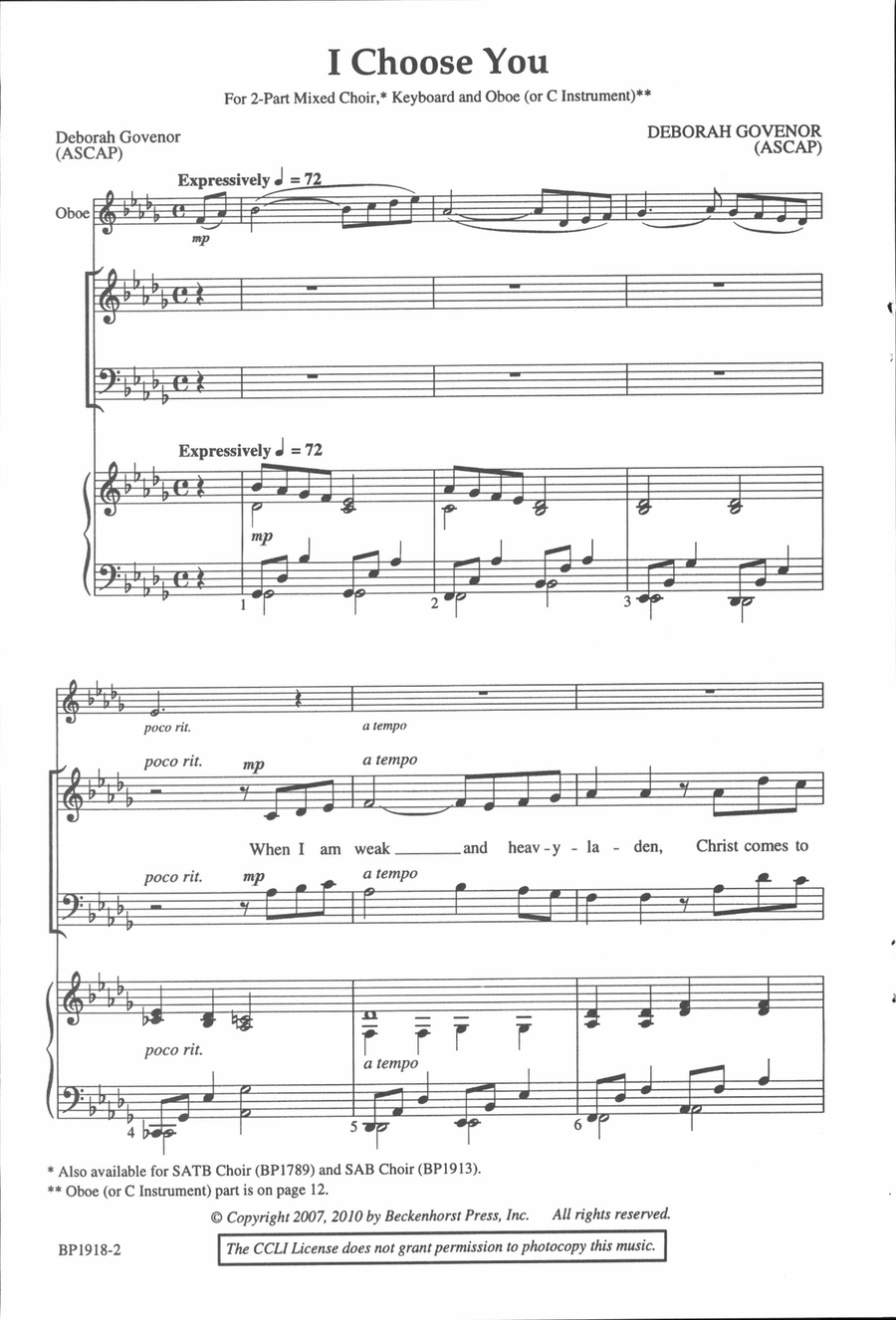 I Choose You - 2 part 2-Part scores gallery preview page 2