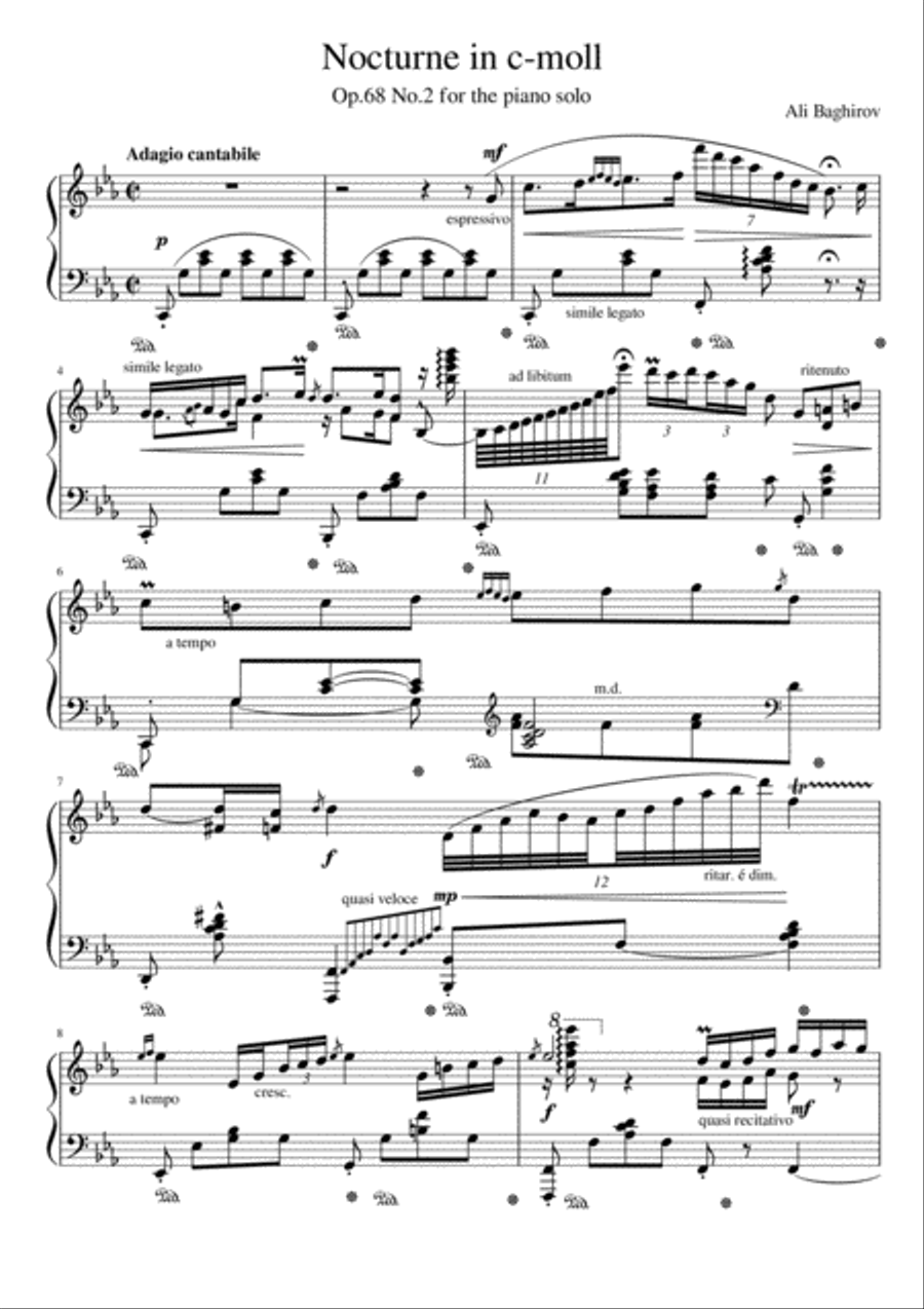 Nocturne Op.68 No.2 Small Ensemble scores gallery preview page 1