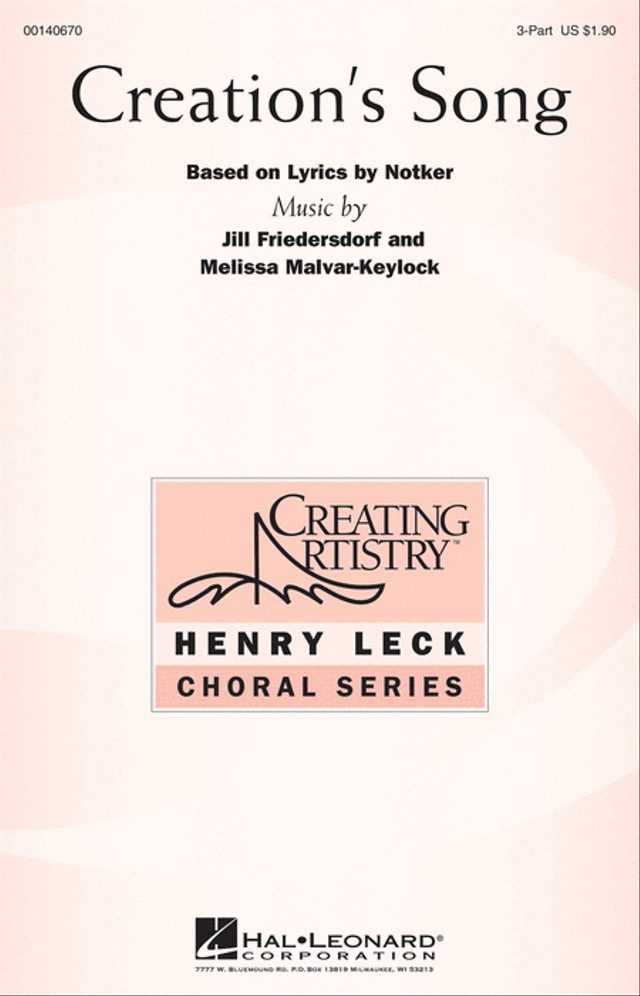 Creation's Song Creation's Song 3-Part scores gallery preview page 1