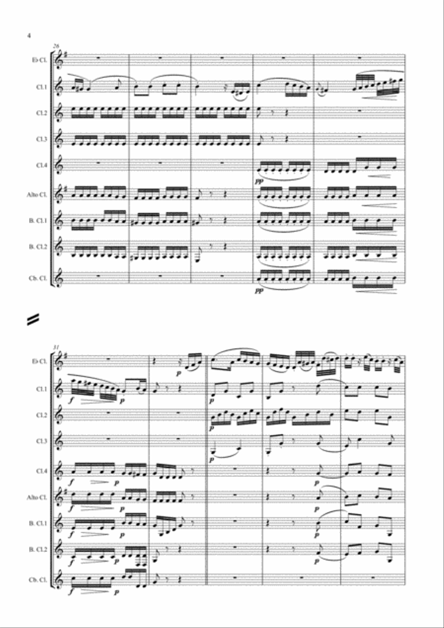 Rondino arr. clarinet choir Rondino arr. clarinet choir Clarinet Choir scores gallery preview page 4