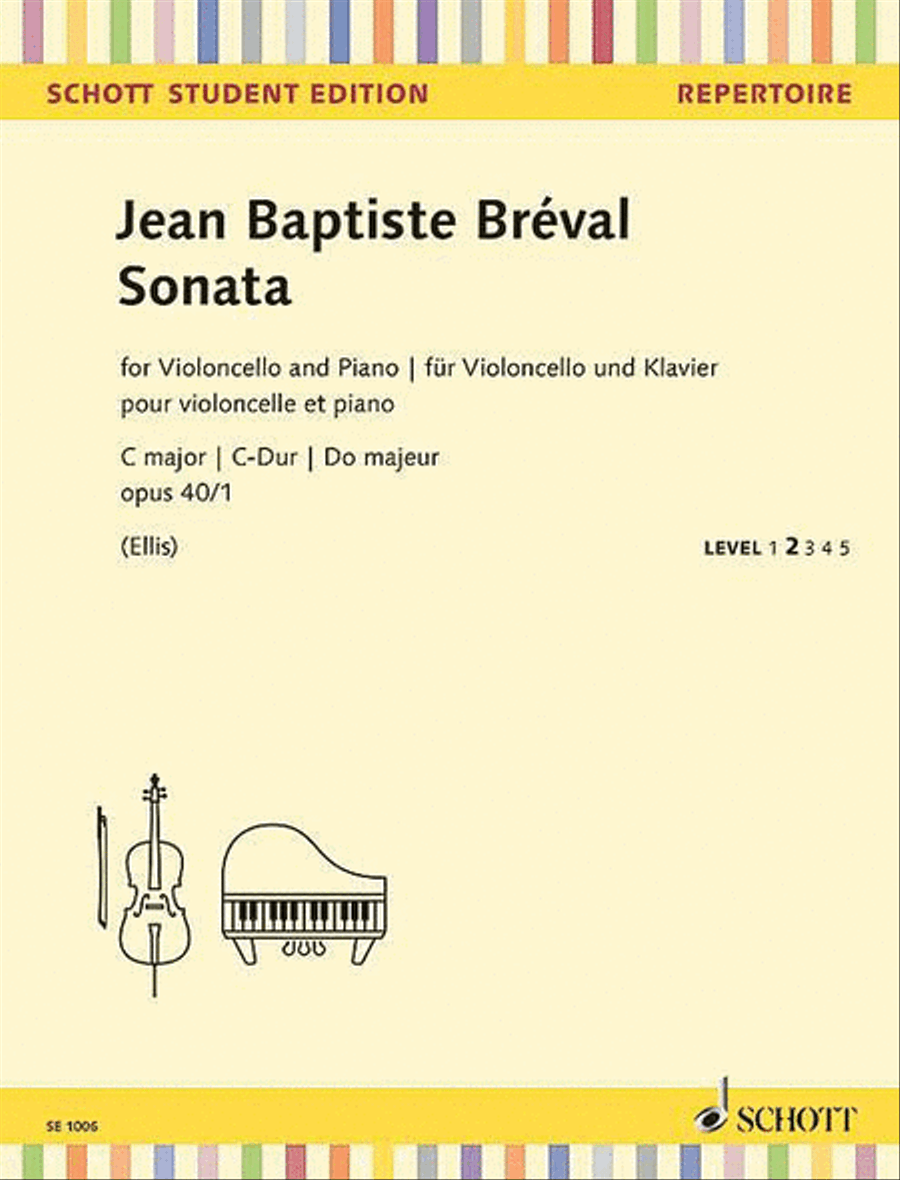Sonata in C Major, Op. 40, No. 1 Cello scores gallery preview page 1