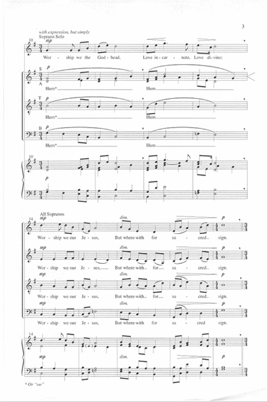 Love Came Down at Christmas 4-Part scores gallery preview page 3