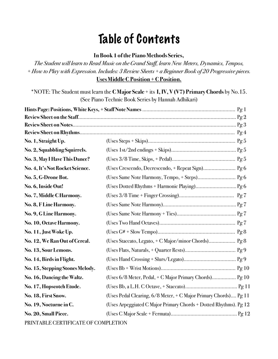 Beginner Methods, Book 1 Piano Method scores gallery preview page 3