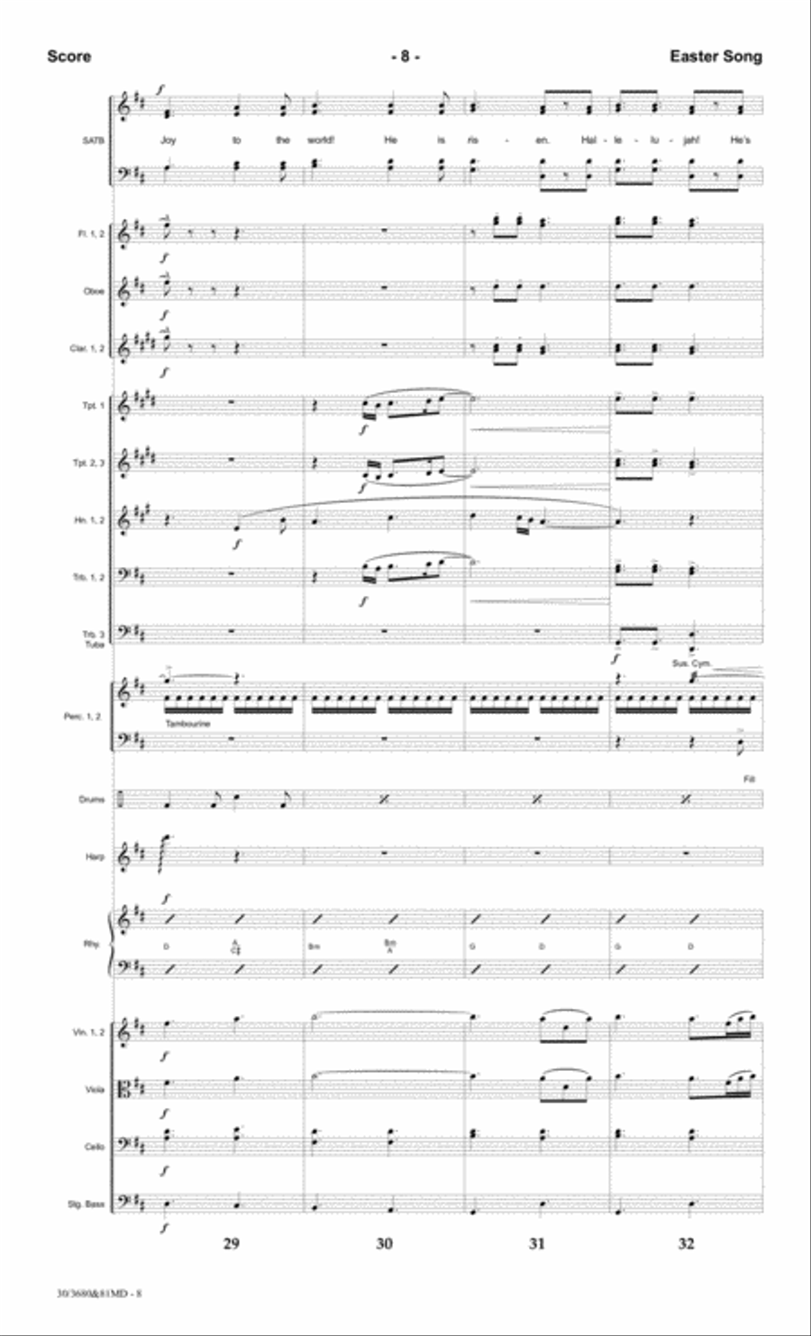 Songs of the Cross - Orchestral Score and Parts Choir scores gallery preview page 10
