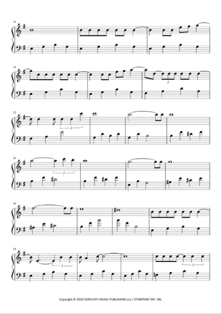 Grande Amore Easy Piano scores gallery preview page 3