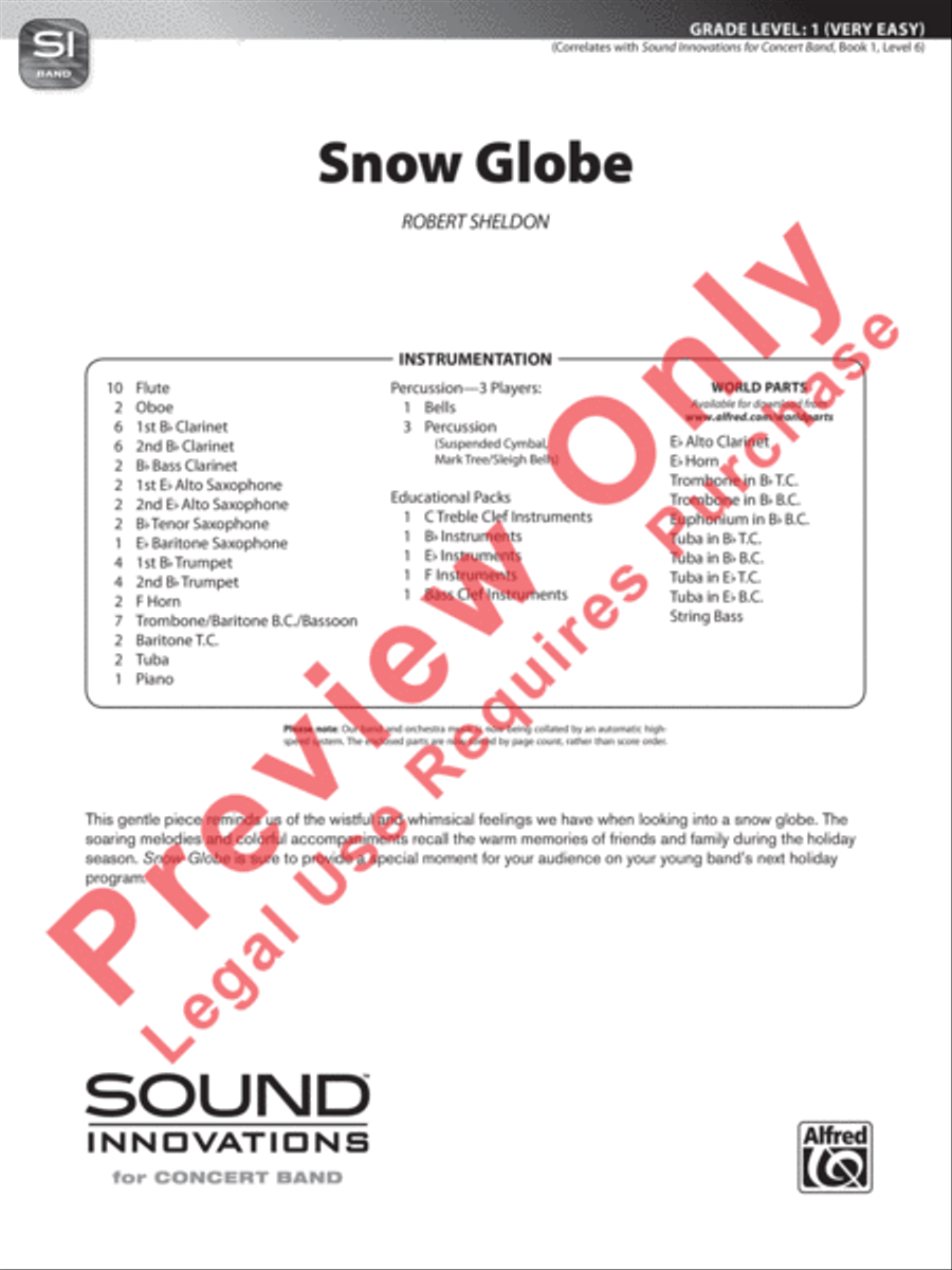 Snow Globe Concert Band scores gallery preview page 2