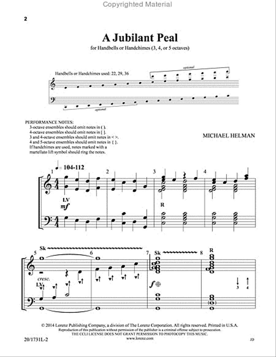 A Jubilant Peal A Jubilant Peal 5-Octaves scores gallery preview page 2