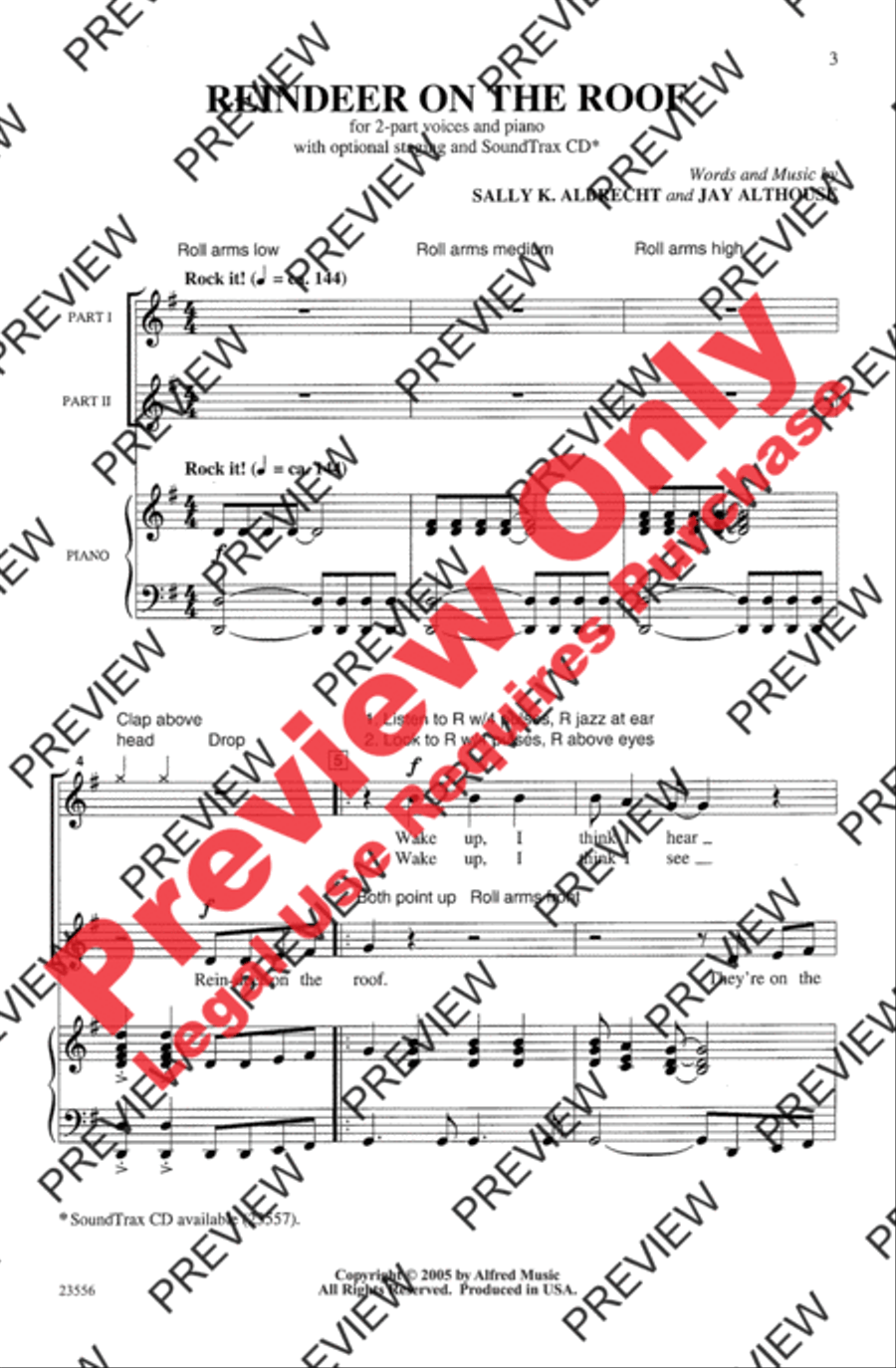 Reindeer on the Roof 2-Part scores gallery preview page 2
