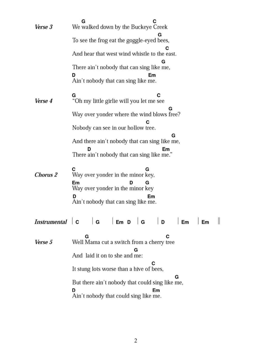Way Over Yonder In The Minor Key Acoustic Guitar scores gallery preview page 2