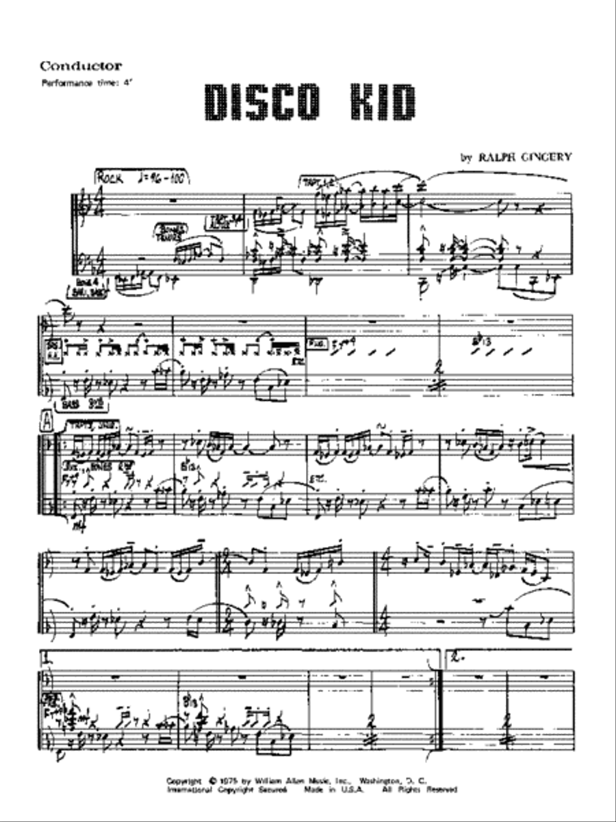 Disco Kid Disco Kid Jazz Ensemble scores gallery preview page 2