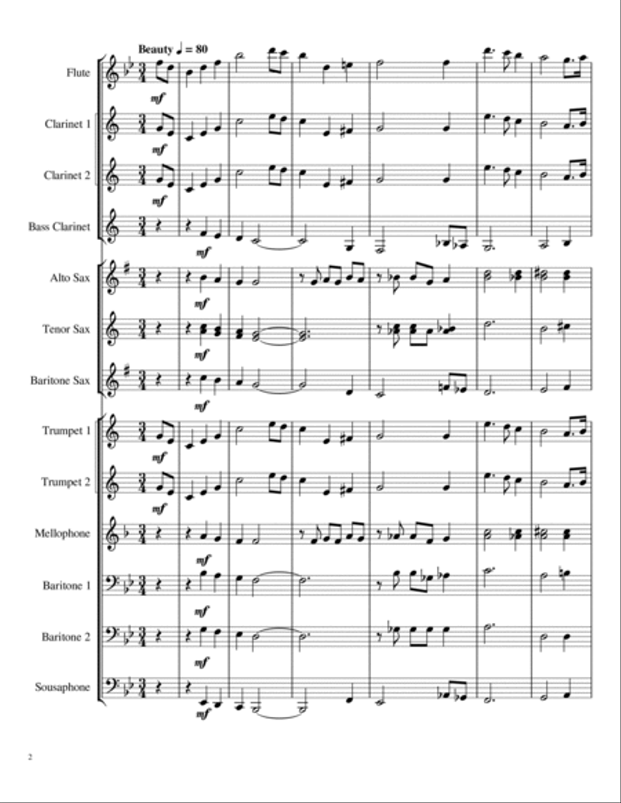 Star Spangled Banner Marching Band scores gallery preview page 2