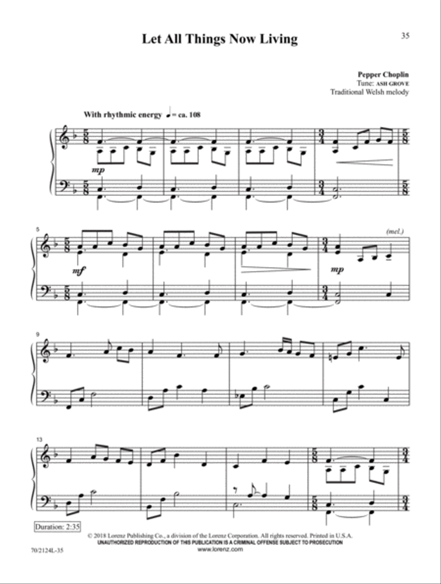 For the Beauty of the Earth Piano Solo scores gallery preview page 10