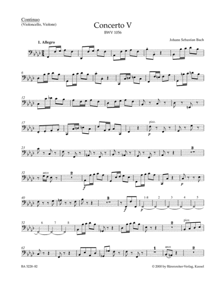 Cembalokonzert V - Harpsichord Concerto V