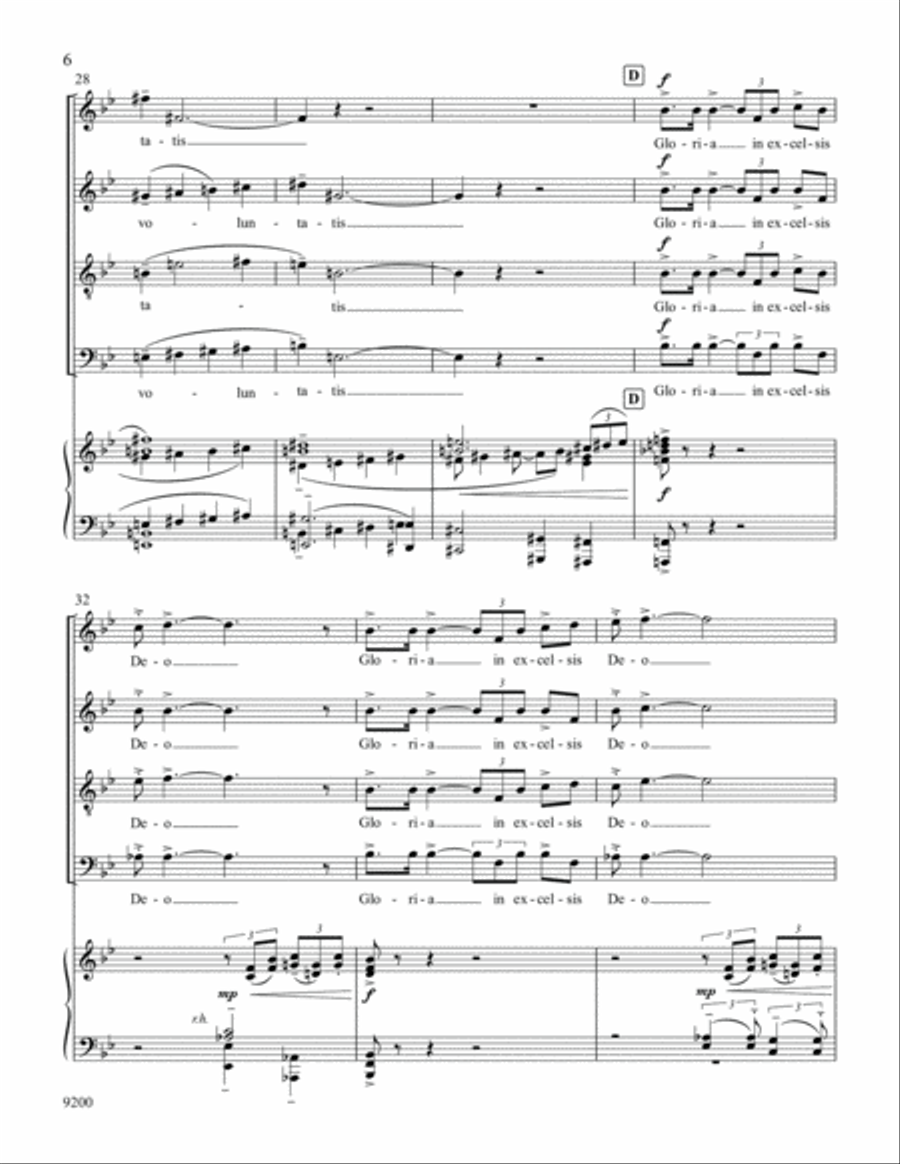 Gloria 4-Part scores gallery preview page 6