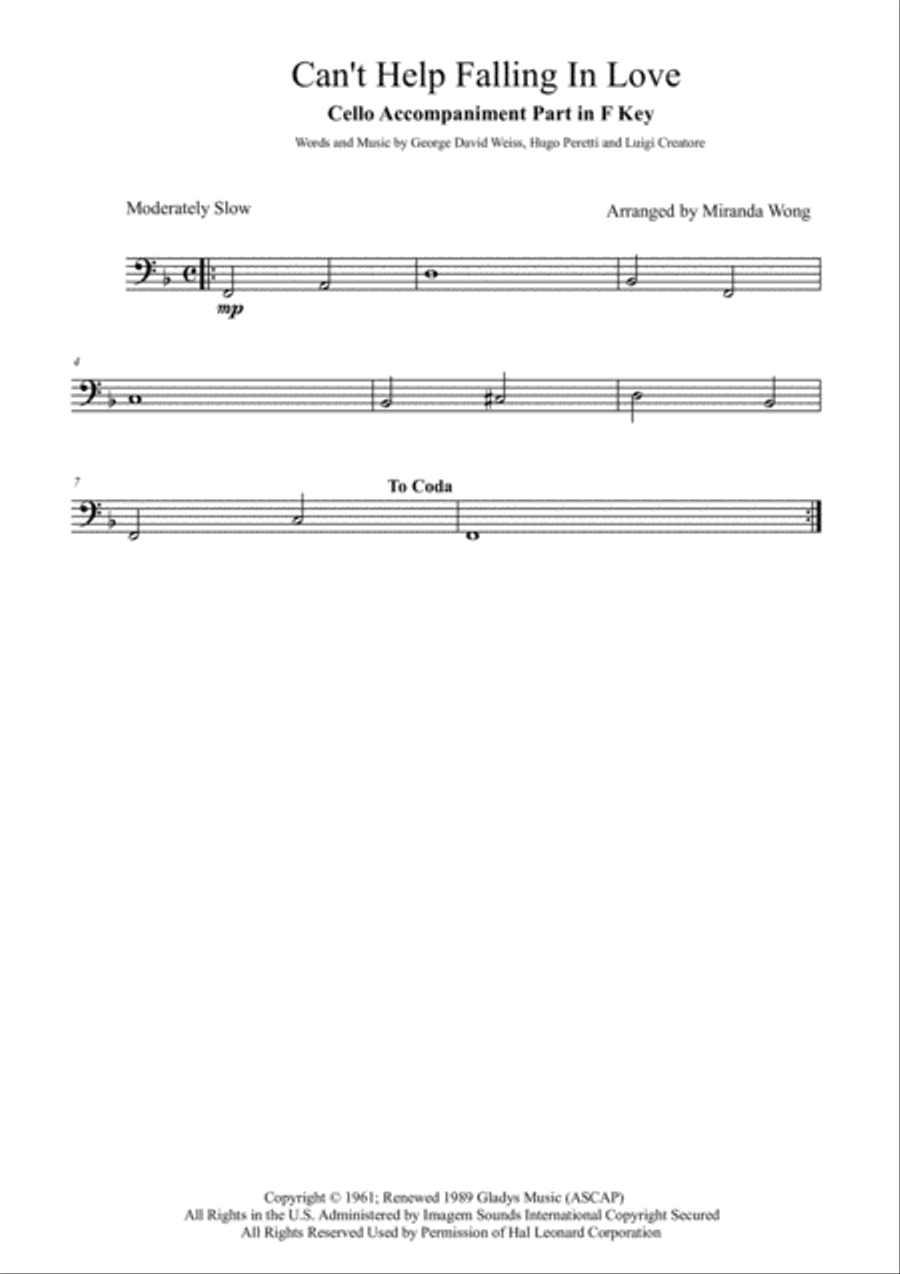 Can't Help Falling In Love Piano Trio scores gallery preview page 3
