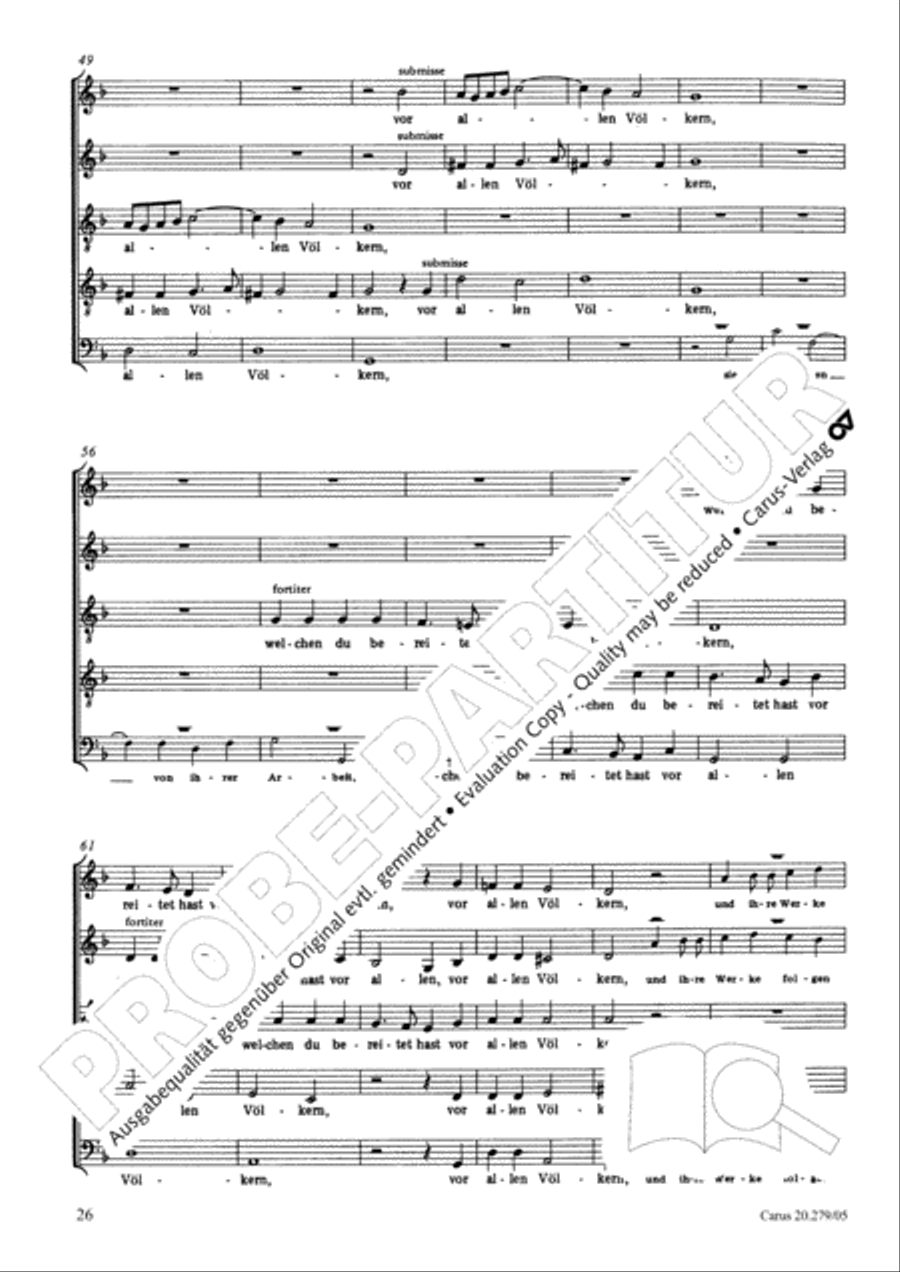 Musikalische Exequien I-III Choir scores gallery preview page 27