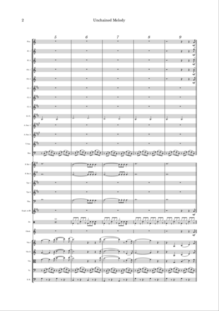 Unchained Melody Full Orchestra scores gallery preview page 2