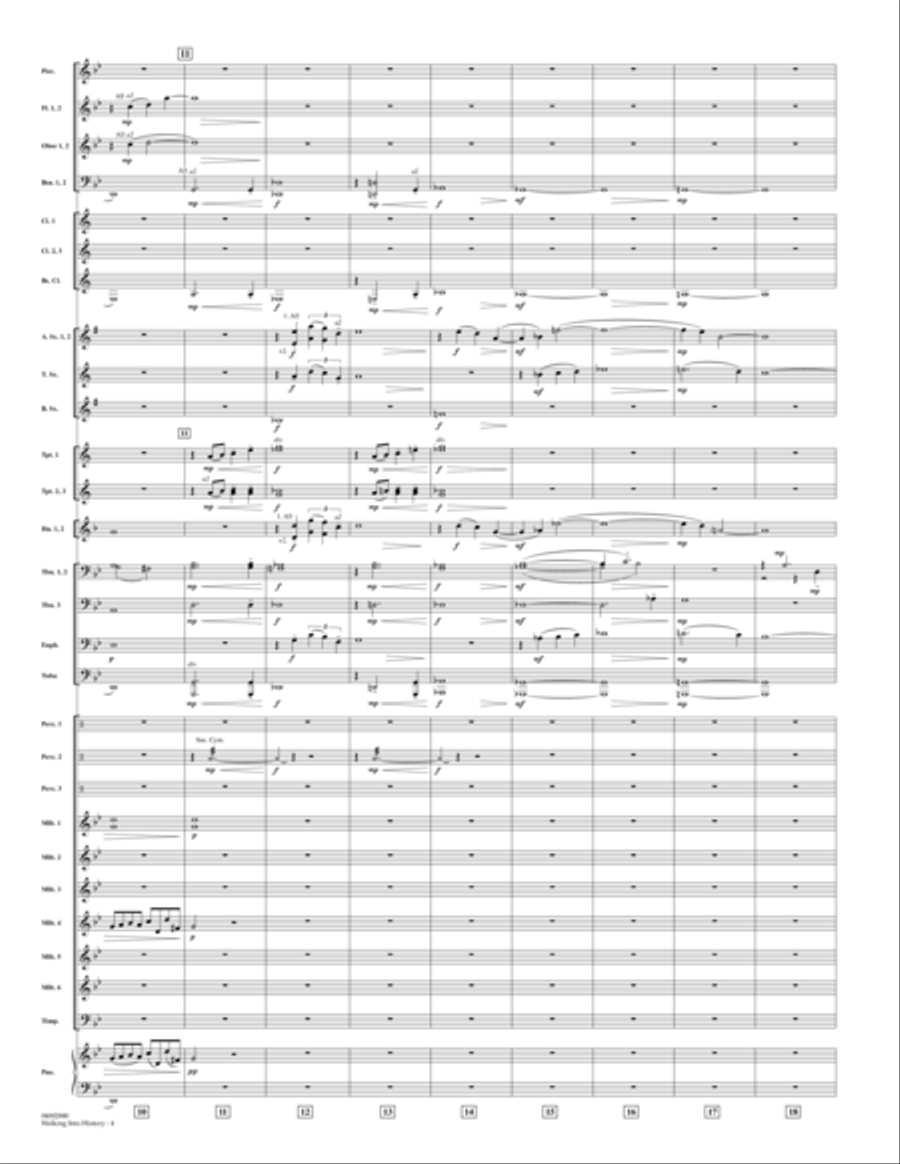Walking into History (The Clinton 12) - Full Score Concert Band scores gallery preview page 4