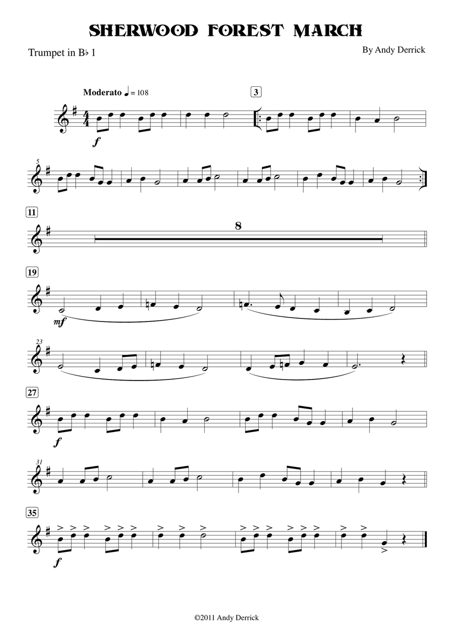 Sherwood Forest March for Junior Brass Band Brass Band scores gallery preview page 5