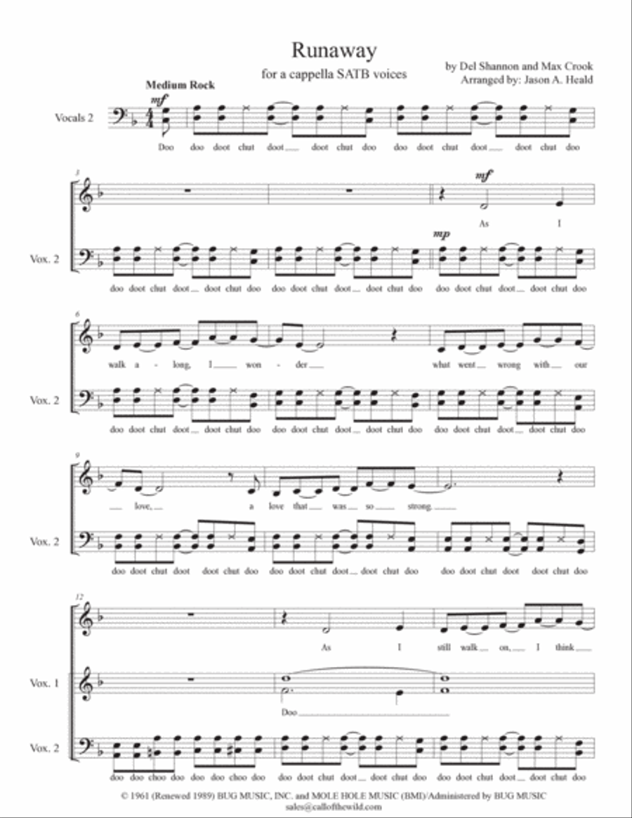 Runaway Runaway 4-Part scores gallery preview page 3