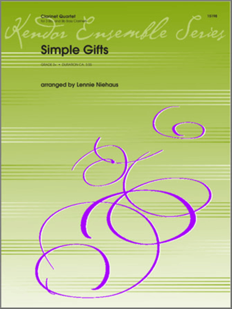Simple Gifts Bass Clarinet scores gallery preview page 1