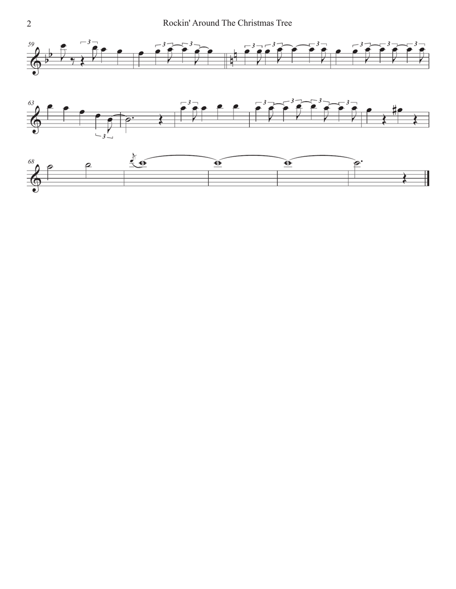 Rockin' Around The Christmas Tree Alto Saxophone scores gallery preview page 6