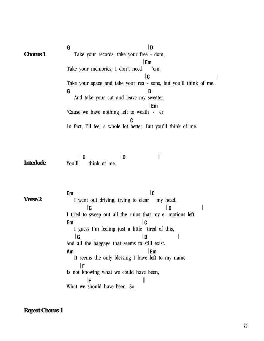 You'll Think Of Me Acoustic Guitar scores gallery preview page 2