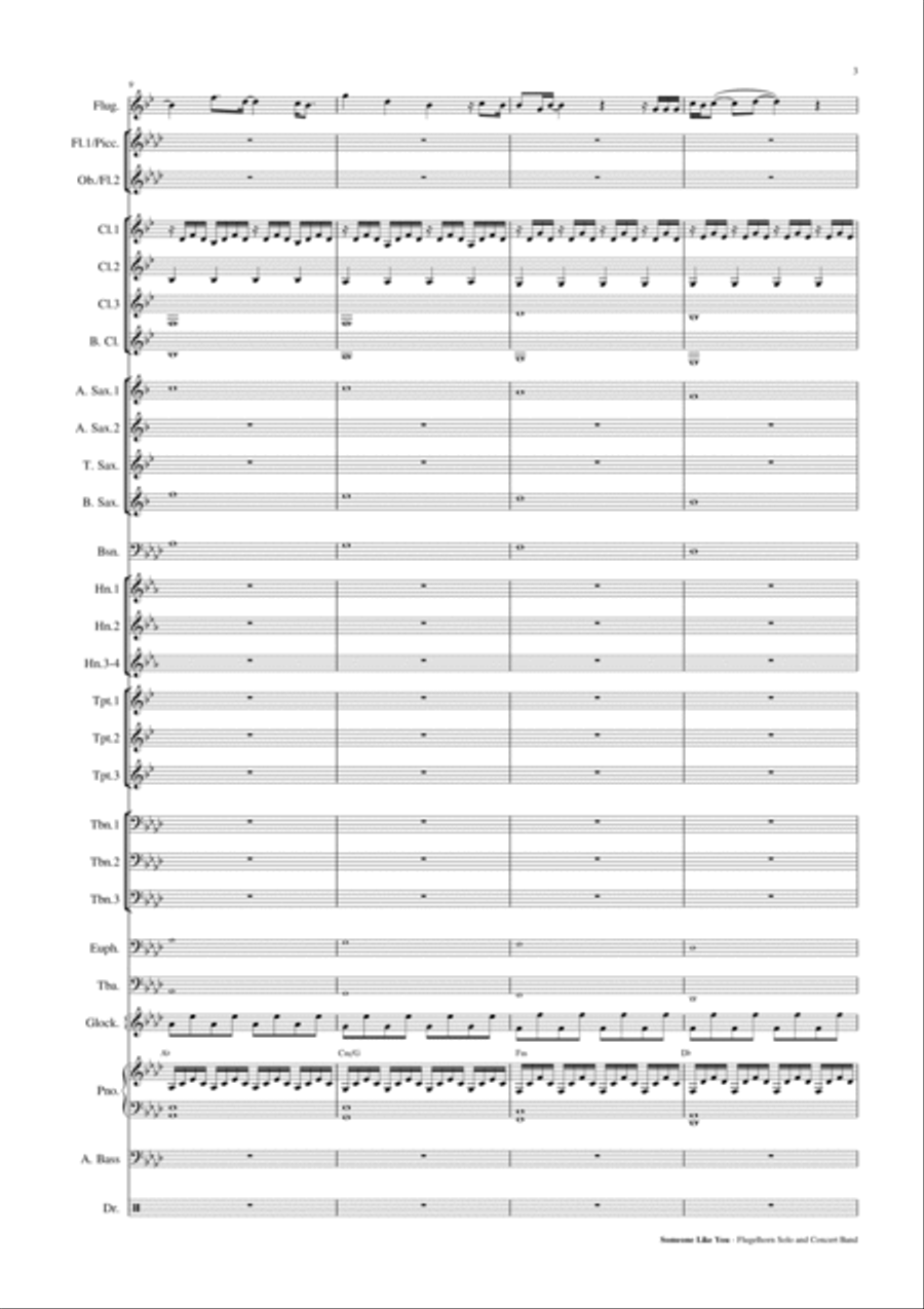 Someone Like You Concert Band scores gallery preview page 4