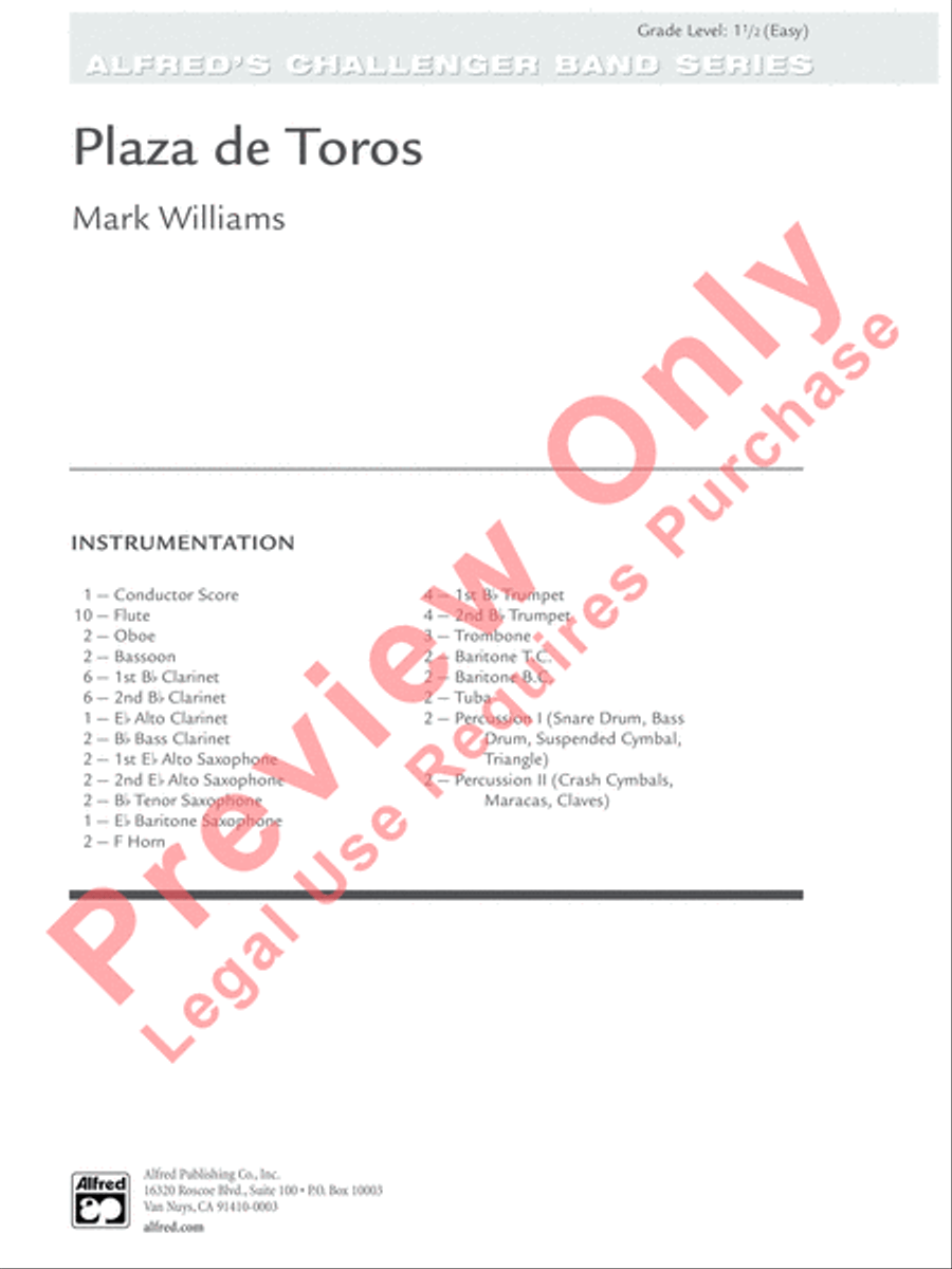 Plaza de Toros Plaza de Toros Concert Band scores gallery preview page 2