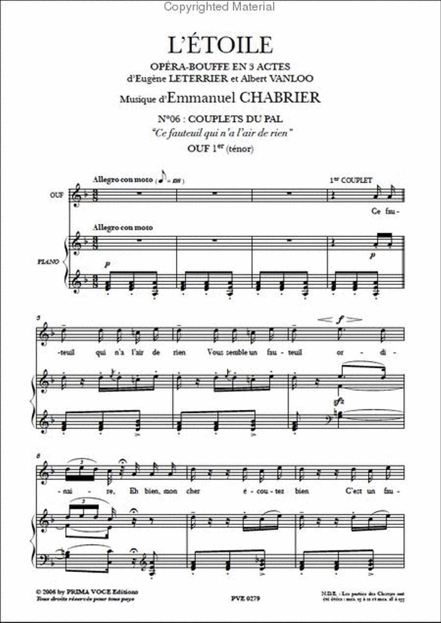 Ce fauteuil qui n'a l'air de rien from L'Etoile Tenor Voice scores gallery preview page 2