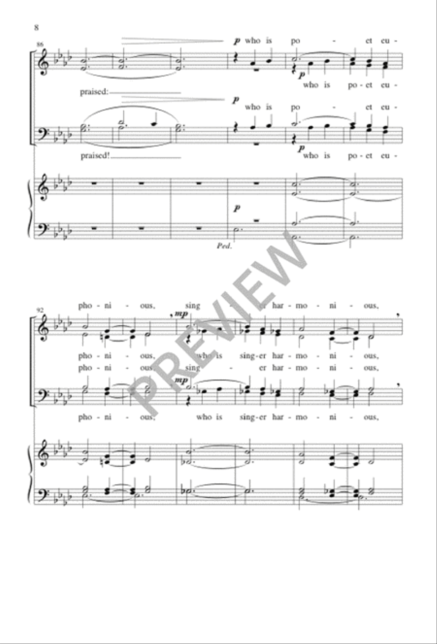 Worthy Is God to Be Praised 4-Part scores gallery preview page 8