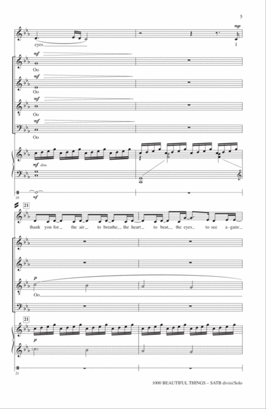 1000 Beautiful Things 1000 Beautiful Things 4-Part scores gallery preview page 4