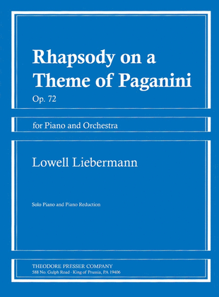 Book cover for Rhapsody on a Theme of Paganini