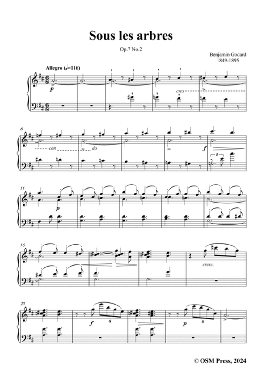 B. Godard-Sous les arbres,Op.7 No.2,from '12 Morceaux pour chant et piano,Op.7',in D Major