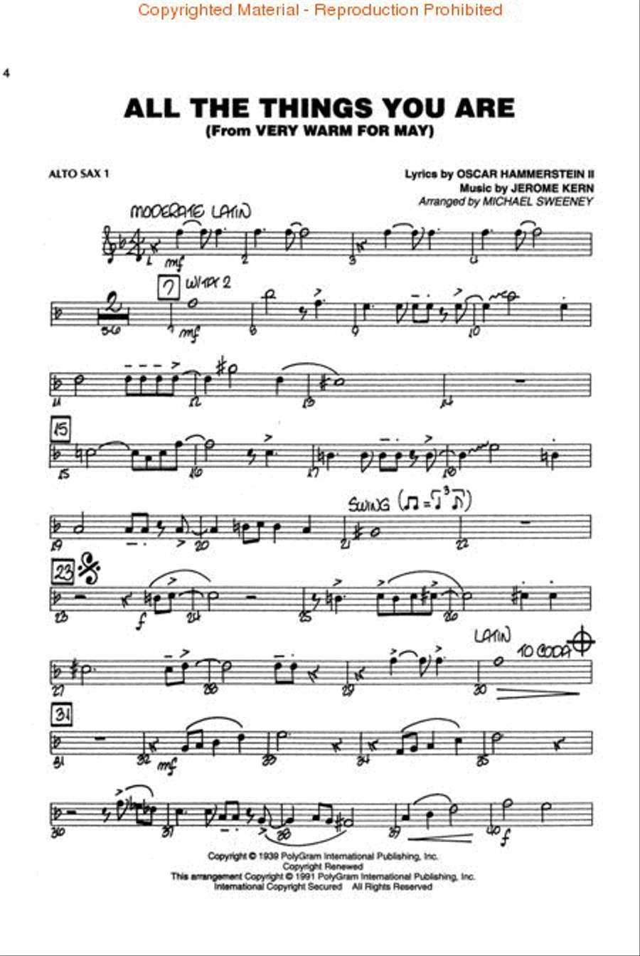 Easy Jazz Favorites – Alto Sax 1 Jazz Ensemble scores gallery preview page 2