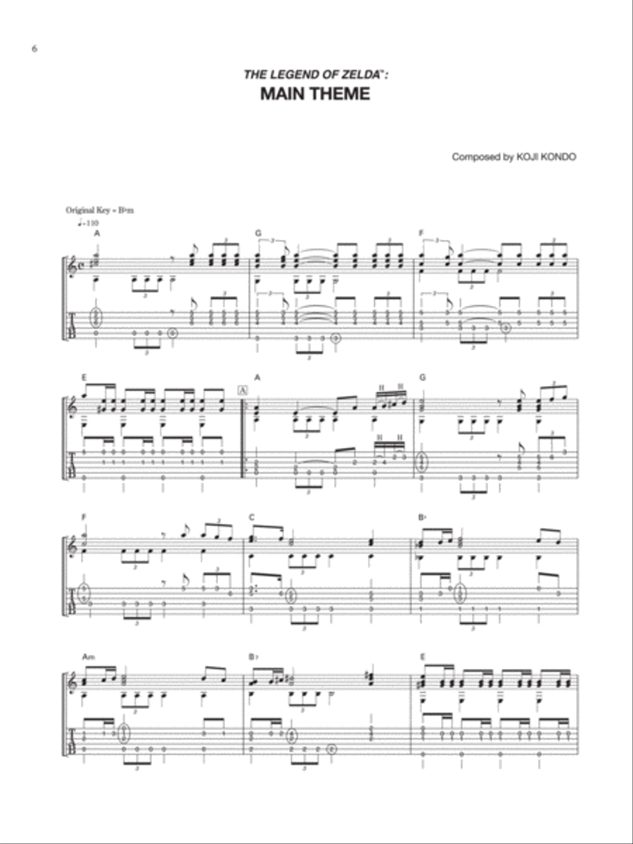 The Legend of Zelda™ Main Theme Electric Guitar scores gallery preview page 1