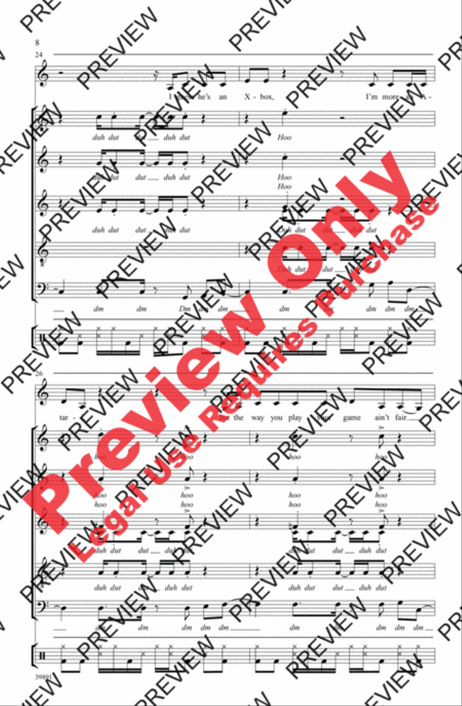 Forget You Forget You 4-Part scores gallery preview page 8