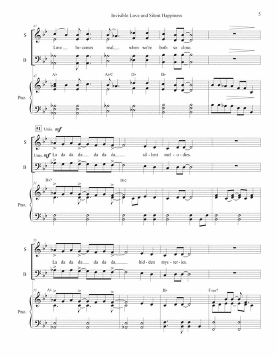 Invisible Love and Silent Happiness (SATB) Joy of Spirit - Song for All Choirs image number null