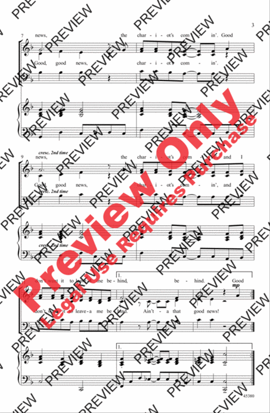 Ain't-a That Good, Good News! 3-Part scores gallery preview page 3